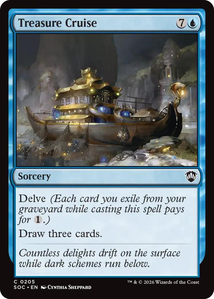 Image for Treasure Cruise (205) (Commander: Secrets of Strixhaven) - Magic: The Gathering