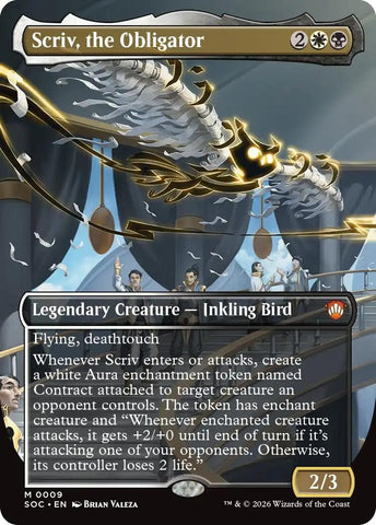 Image for Scriv, the Obligator (Borderless) (9) (Secrets of Strixhaven) - Magic: The Gathering