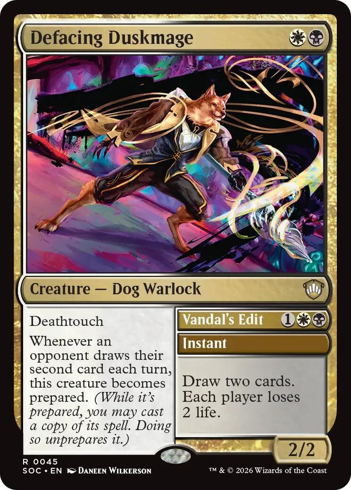 Image for Defacing Duskmage (45) (Secrets of Strixhaven) - Magic: The Gathering