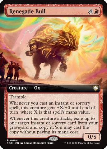 Image for Renegade Bull (Extended Art) (84) (Secrets of Strixhaven) - Magic: The Gathering