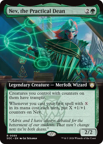 Image for Nev, the Practical Dean (Extended Art) (89) (Secrets of Strixhaven) - Magic: The Gathering