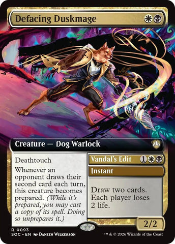 Image for Defacing Duskmage (Extended Art) (93) (Secrets of Strixhaven) - Magic: The Gathering