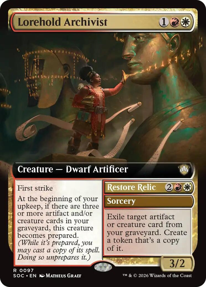 Image for Lorehold Archivist (Extended Art) (97) (Secrets of Strixhaven) - Magic: The Gathering