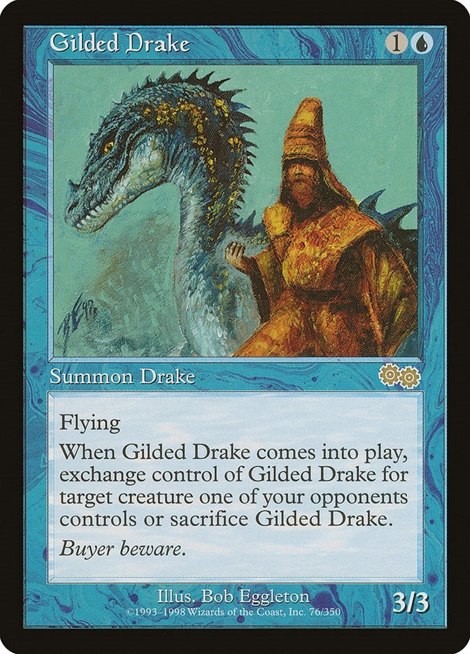 Image for Gilded Drake (76) [Urza's Saga]
