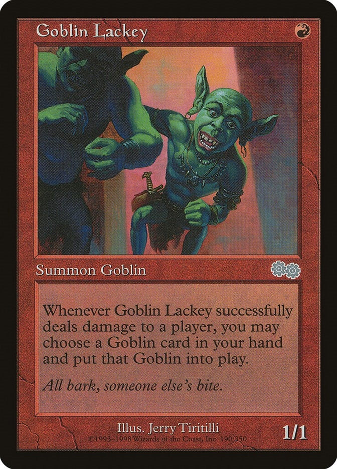 Image for Goblin Lackey (190) [Urza's Saga]