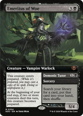 Image for Emeritus of Woe (Extended Art) (324) (Secrets of Strixhaven) - Magic: The Gathering