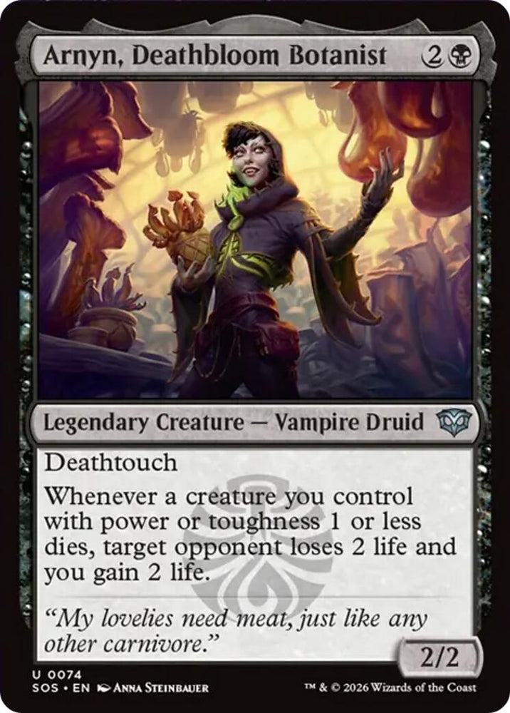 Image for Arnyn, Deathbloom Botanist (74) (Secrets of Strixhaven) - Magic: The Gathering