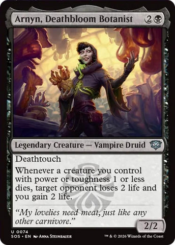 Image for Arnyn, Deathbloom Botanist (74) (Secrets of Strixhaven) - Magic: The Gathering