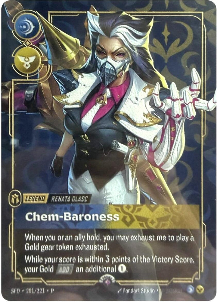 Renata Glasc - Chem-Baroness (Metal) (Prize Wall) (201/221) (Riftbound Organized Play Promotional Cards)