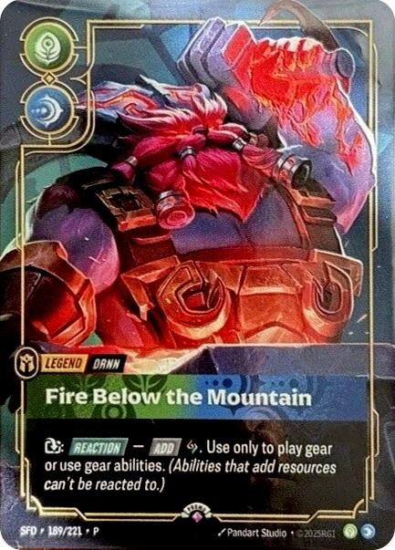 Ornn - Fire Below the Mountain (Metal) (Prize Wall) (189/221) (Riftbound Organized Play Promotional Cards)