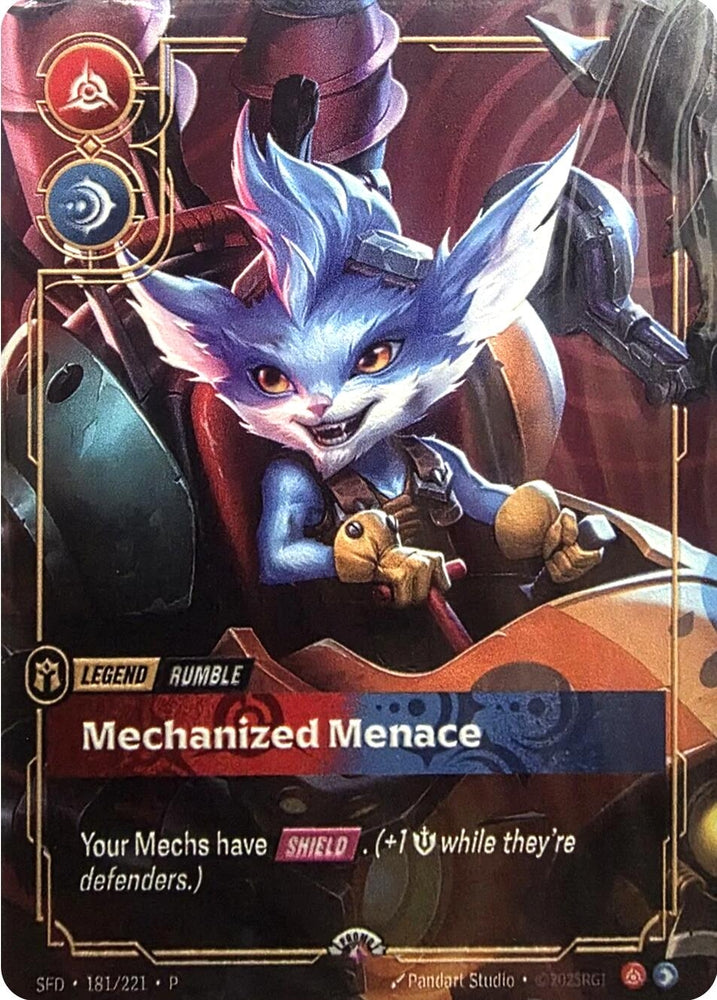 Rumble - Mechanized Menace (Metal) (Prize Wall) (181/221) (Riftbound Organized Play Promotional Cards)