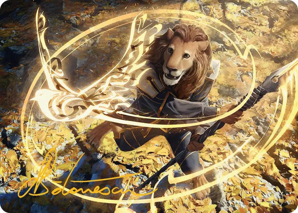 Image for Eager Glyphmage Art Card (Gold-Stamped Signature) (3) (Art Series: Secrets of Strixhaven) (ASSOS) - Magic: The Gathering