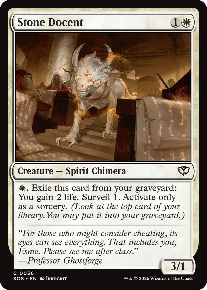 Image for Stone Docent (36) (Secrets of Strixhaven) - Magic: The Gathering