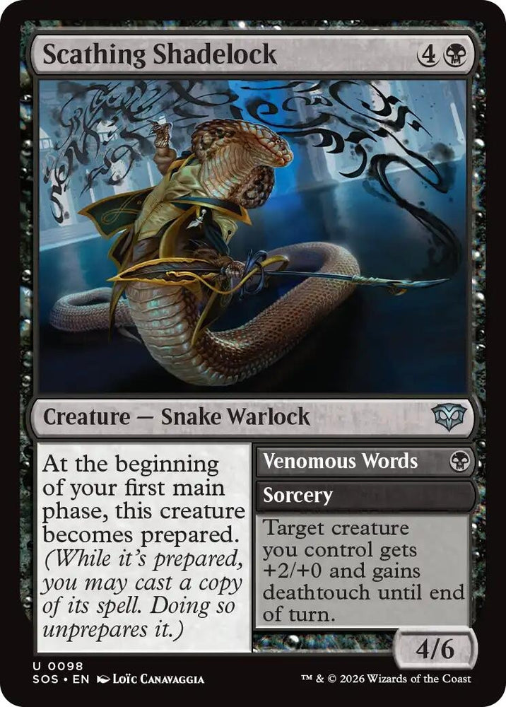 Image for Scathing Shadelock (98) (Secrets of Strixhaven) - Magic: The Gathering