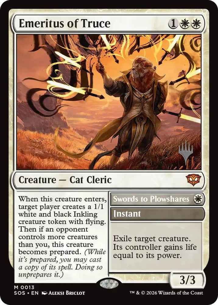 Image for Emeritus of Truce (13) (Promo Pack: Secrets of Strixhaven) - Magic: The Gathering