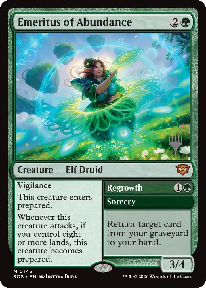 Image for Emeritus of Abundance (145) (Promo Pack: Secrets of Strixhaven) - Magic: The Gathering