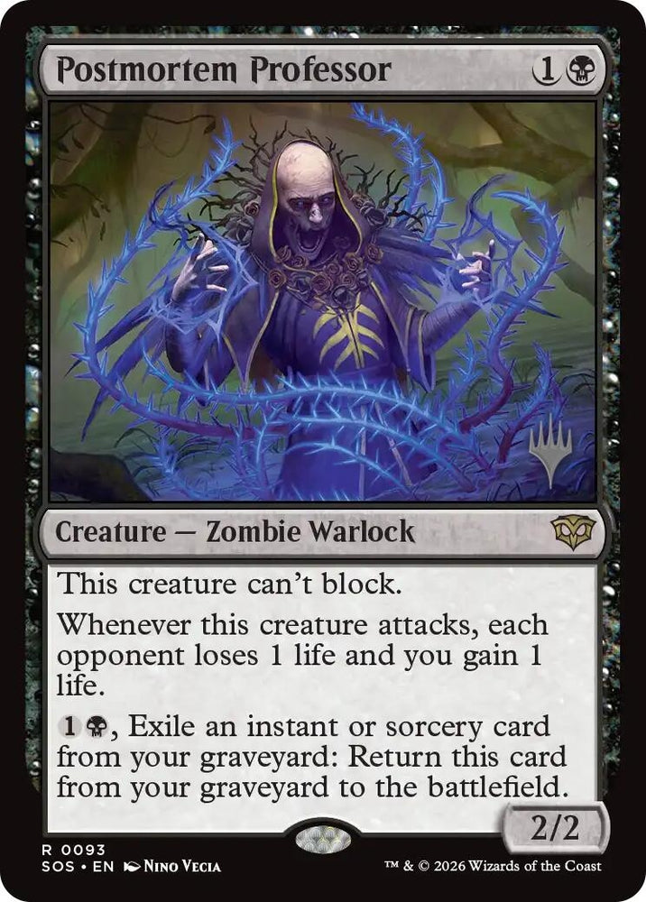 Image for Postmortem Professor (93) (Promo Pack: Secrets of Strixhaven) - Magic: The Gathering