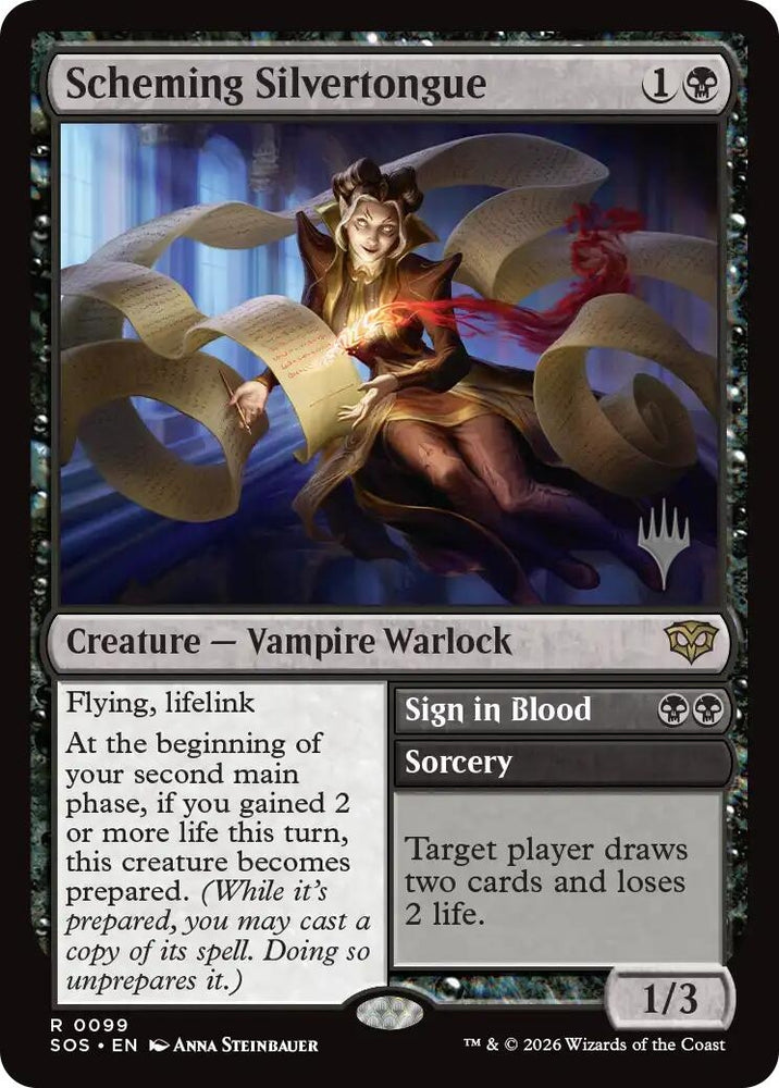 Image for Scheming Silvertongue (99) (Promo Pack: Secrets of Strixhaven) - Magic: The Gathering