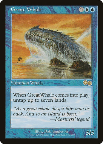Image for Great Whale (77) [Urza's Saga]