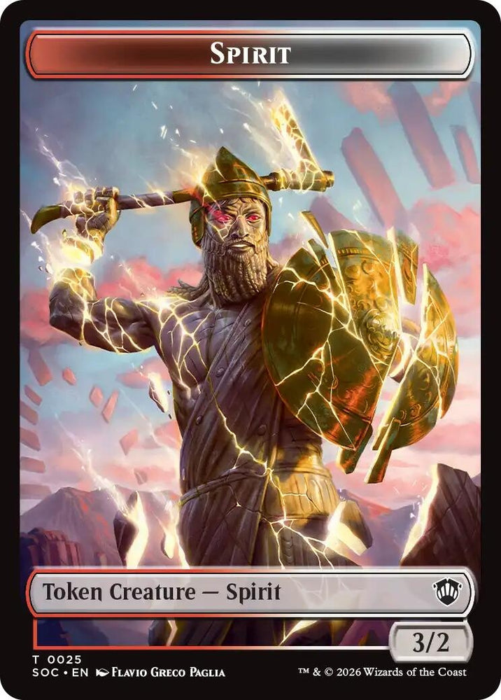 Image for Spirit (0025) // Copy Double-Sided Token (25 // 1) (Commander: Secrets of Strixhaven) - Magic: The Gathering
