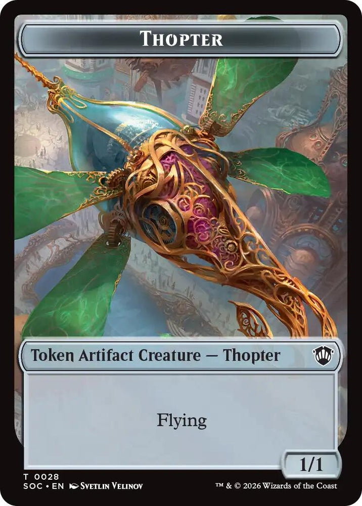 Image for Thopter // Fractal (0004) Double-Sided Token (28 // 4) (Commander: Secrets of Strixhaven) - Magic: The Gathering
