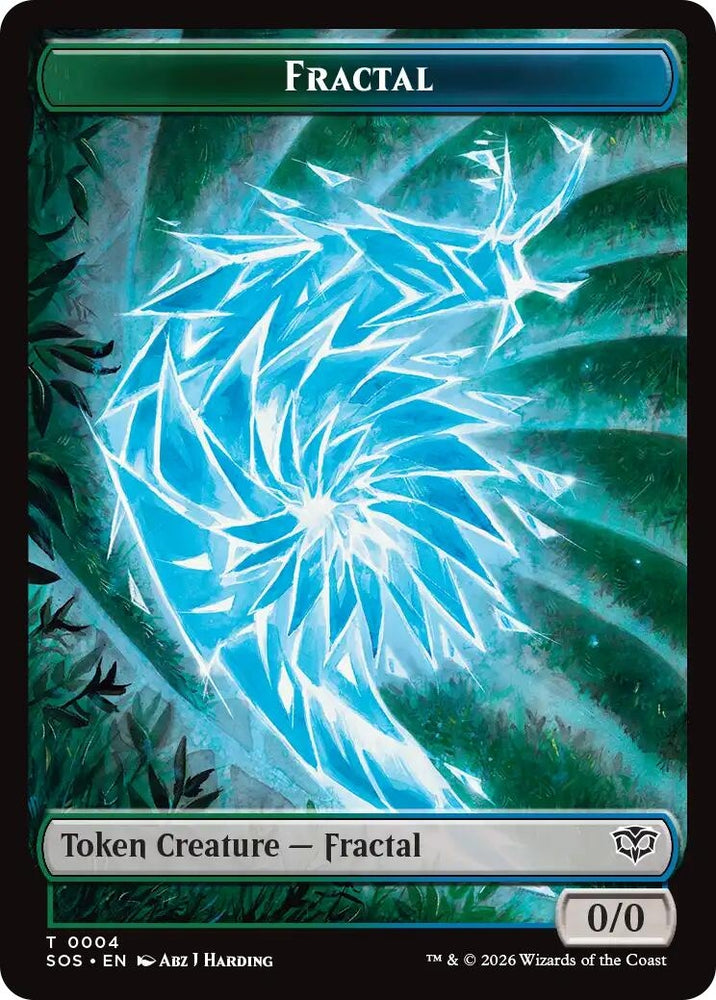 Image for Fractal (0004) // Elemental (0002) Double-Sided Token (4 // 2) (Secrets of Strixhaven) - Magic: The Gathering