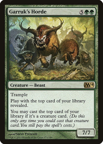 Image for Garruk's Horde (173) [Magic 2014 (M14)]