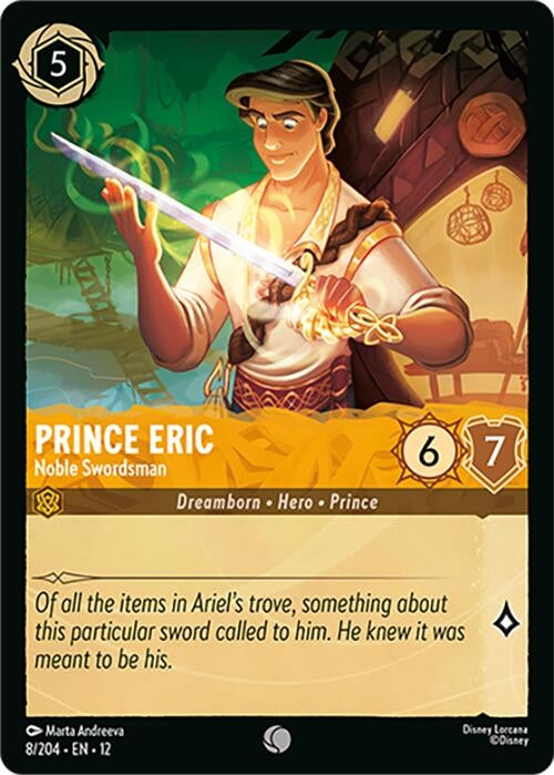 Image for Prince Eric - Noble Swordsman (8/204) (Wilds Unknown) - Disney Lorcana