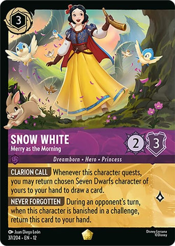 Image for Snow White - Merry as the Morning (Foil) (37/204) (Wilds Unknown) - Disney Lorcana