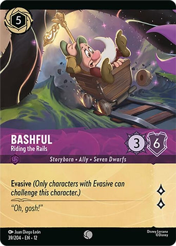 Image for Bashful - Riding the Rails (Foil) (39/204) (Wilds Unknown) - Disney Lorcana
