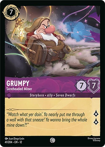 Image for Grumpy - Soreheaded Miner (41/204) (Wilds Unknown) - Disney Lorcana