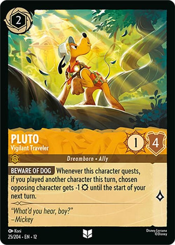 Image for Pluto - Vigilant Traveler (25/204) (Wilds Unknown) - Disney Lorcana