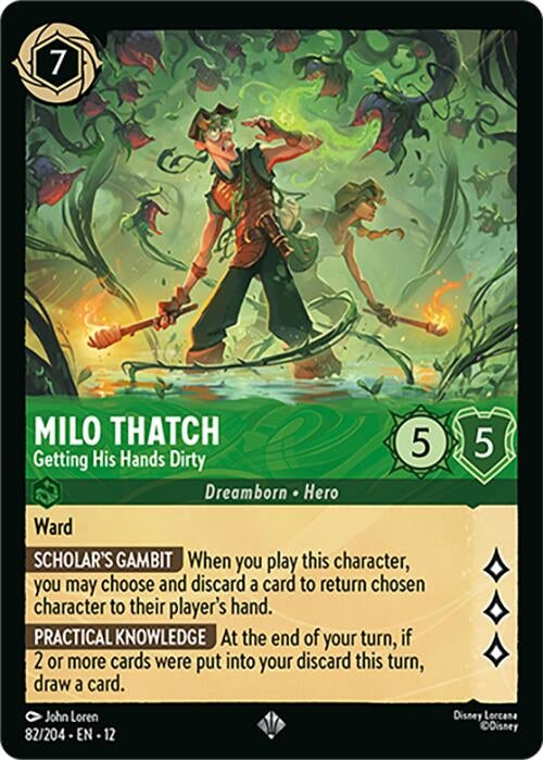 Image for Milo Thatch - Getting His Hands Dirty (82/204) (Wilds Unknown) - Disney Lorcana