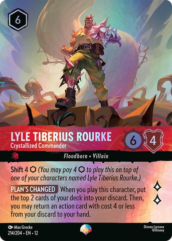 Image for Lyle Tiberius Rourke - Crystallized Commander (Epic) (214/204) (Wilds Unknown) - Disney Lorcana