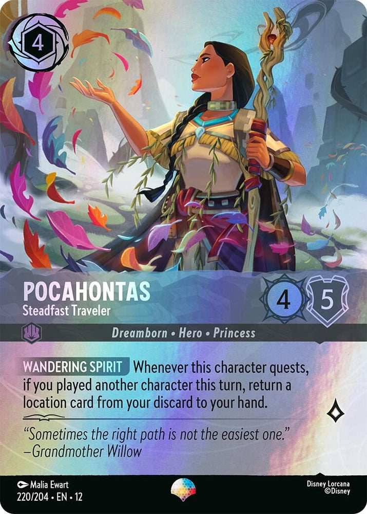 Image for Pocahontas - Steadfast Traveler (Epic) (220/204) (Wilds Unknown) - Disney Lorcana