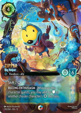 Image for Zipper - Big Helper (Enchanted) (235/204) (Wilds Unknown) - Disney Lorcana