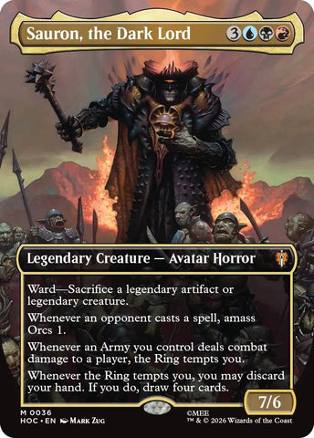 Image for Sauron, the Dark Lord (Borderless) (36) (The Hobbit: Eternal-Legal) (HOC) - Magic: The Gathering