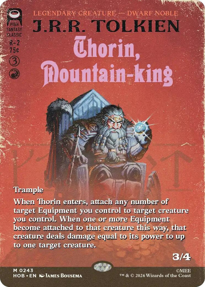 Image for Thorin, Mountain-king (Borderless) (243) (The Hobbit) (HOB) - Magic: The Gathering
