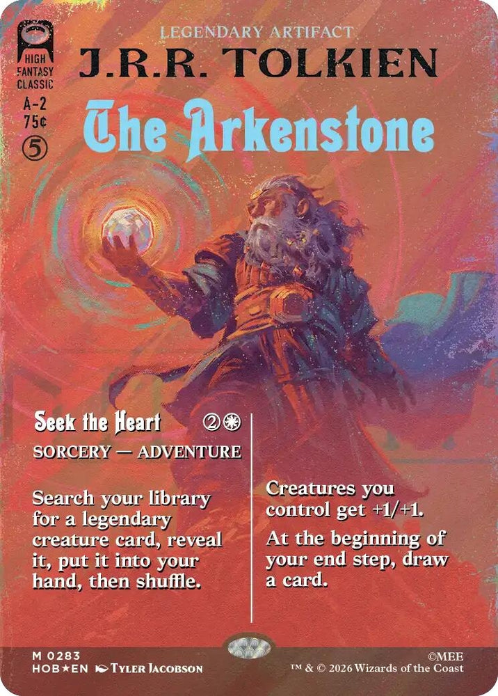 Image for The Arkenstone (Borderless) (Surge Foil) (283) (The Hobbit) (HOB) - Magic: The Gathering