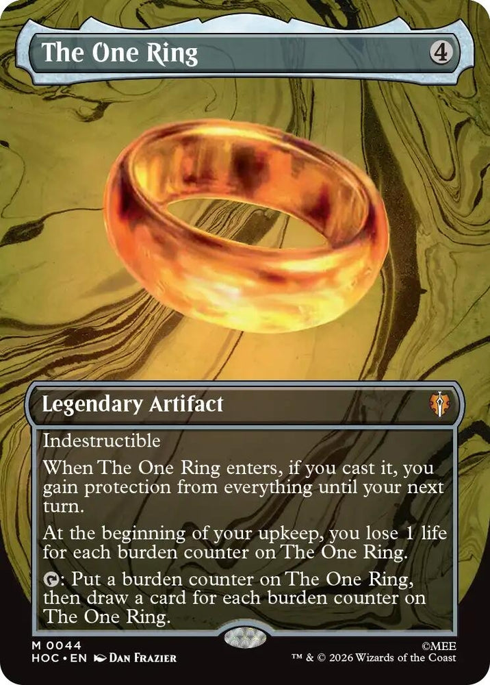 Image for The One Ring (Borderless) (44) (The Hobbit: Eternal-Legal) (HOC) - Magic: The Gathering