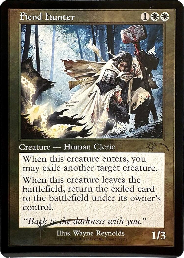 Image for Fiend Hunter (Retro Frame) (7137) (Secret Lair Drop Series) - Magic: The Gathering