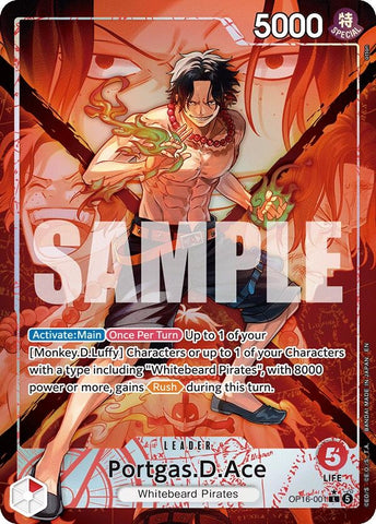 Image for Portgas.D.Ace (001) (Alternate Art) (OP16-001) (The Time of Battle) - One Piece Card Game
