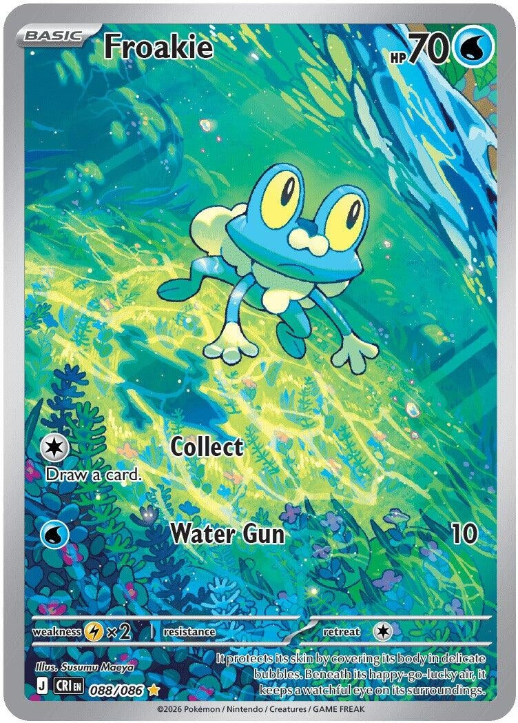 froggy pokemon card Froakie (088/086) (ME04: Chaos Rising) Deck:Set of 4 saprolings First PSA grading experience