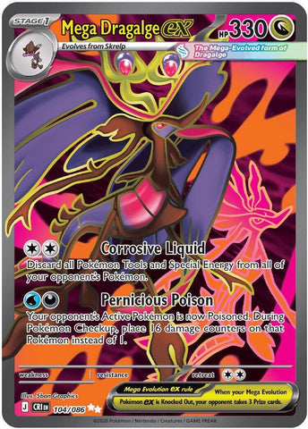 Image for Mega Dragalge ex (104/086) (ME04: Chaos Rising) - Pokemon
