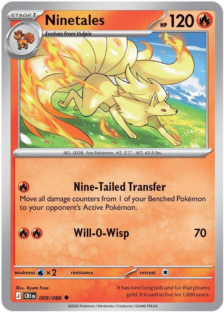 Image for Ninetales (009/086) (ME04: Chaos Rising) - Pokemon