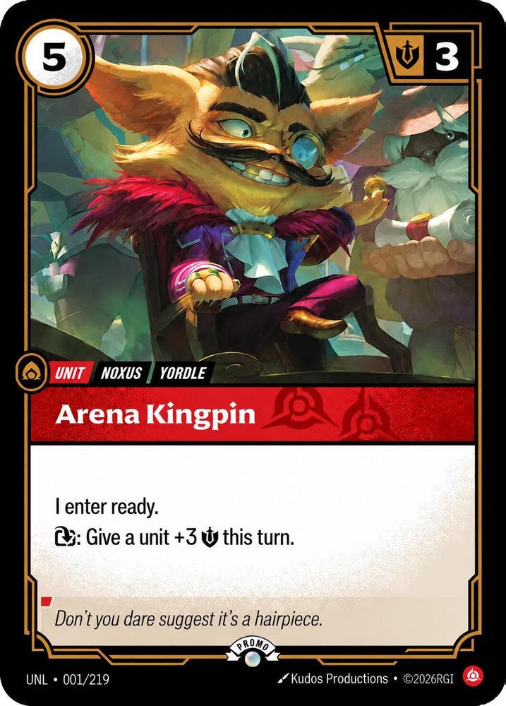 Arena Kingpin (001/219) (Riftbound Organized Play Promotional Cards)