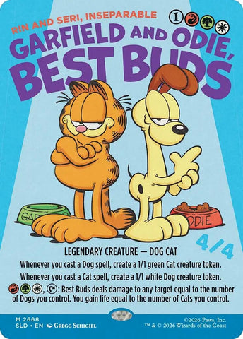 Image for Garfield and Odie, Best Buds - Rin and Seri, Inseparable (2668) (Secret Lair Drop Series) - Magic: The Gathering