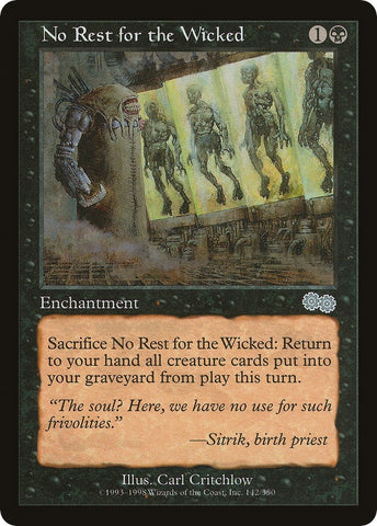 Image for No Rest for the Wicked (142) [Urza's Saga]
