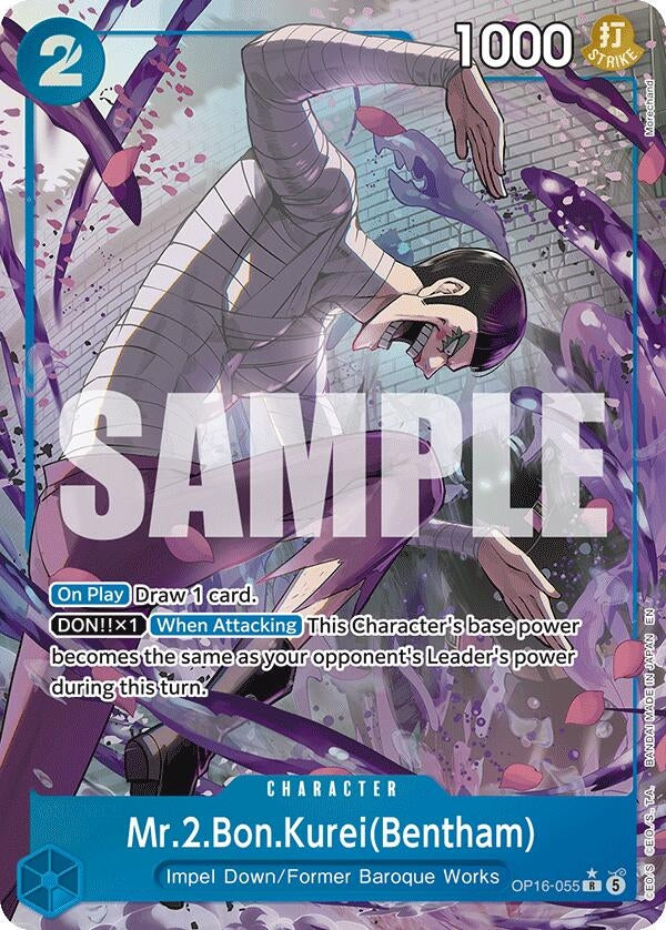 Mr.2.Bon.Kurei(Bentham) (055) OP16-055 - One Piece (OP-16) ALTERNATE ART EN M/NM