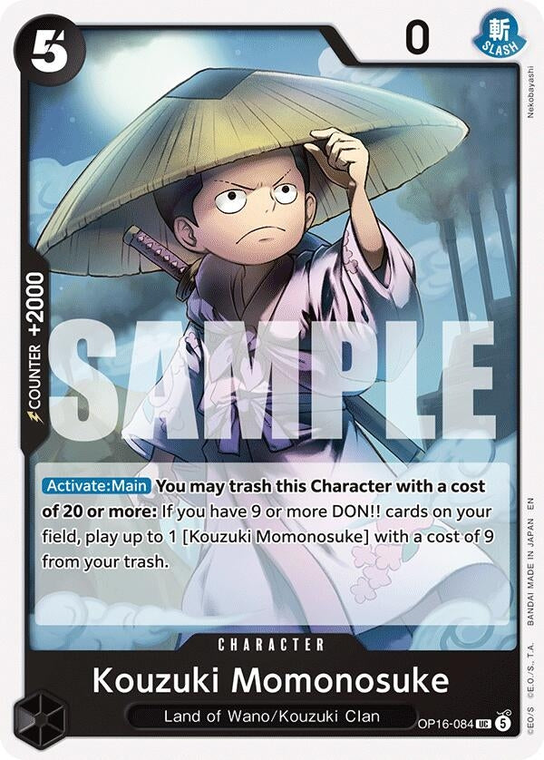 Image for Kouzuki Momonosuke (084) (OP16-084) (The Time of Battle) - One Piece Card Game